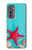 S3428 Aqua Wood Starfish Shell Case Cover Custodia per Motorola Edge (2022)