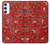 S3354 Red Classic Bandana Case Cover Custodia per Samsung Galaxy A34 5G