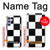 S2492 Black and White Check Case Cover Custodia per Samsung Galaxy A54 5G