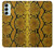 S3365 Yellow Python Skin Graphic Print Case Cover Custodia per Samsung Galaxy M14