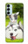 S3795 Kitten Cat Playful Siberian Husky Dog Paint Case Cover Custodia per Samsung Galaxy M14