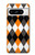 S3421 Black Orange White Argyle Plaid Case Cover Custodia per Google Pixel 8 pro