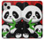 S3929 Cute Panda Eating Bamboo Case Cover Custodia per iPhone 13