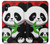 S3929 Cute Panda Eating Bamboo Case Cover Custodia per iPhone X, iPhone XS
