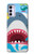 S3947 Shark Helicopter Cartoon Case Cover Custodia per Motorola Moto G42