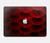 S2879 Red Arowana Fish Scale Case Cover Custodia per MacBook Air 15″ (2023,2024,2025) - A2941, A3114, A3241
