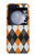 S3421 Black Orange White Argyle Plaid Case Cover Custodia per Samsung Galaxy Z Flip 5