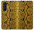 S3365 Yellow Python Skin Graphic Print Case Cover Custodia per Samsung Galaxy Z Fold 5