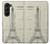 S3474 Eiffel Architectural Drawing Case Cover Custodia per Samsung Galaxy Z Fold 5
