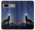 S3555 Wolf Howling Million Star Case Cover Custodia per Google Pixel 7a