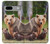 S3558 Bear Family Case Cover Custodia per Google Pixel 7a