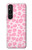 S2213 Pink Leopard Pattern Case Cover Custodia per Sony Xperia 1 V S2213 Pink Leopard Pattern Case Cover Custodia per Sony Xperia 1 V