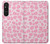 S2213 Pink Leopard Pattern Case Cover Custodia per Sony Xperia 1 V S2213 Pink Leopard Pattern Case Cover Custodia per Sony Xperia 1 V