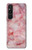 S2843 Pink Marble Texture Case Cover Custodia per Sony Xperia 1 V