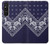 S3357 Navy Blue Bandana Pattern Case Cover Custodia per Sony Xperia 1 V