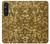 S3388 Gold Glitter Graphic Print Case Cover Custodia per Sony Xperia 1 V