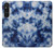 S3439 Fabric Indigo Tie Dye Case Cover Custodia per Sony Xperia 1 V