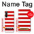 S2364 Red and White Striped Case Cover Custodia per Sony Xperia 10 V S2364 Red and White Striped Case Cover Custodia per Sony Xperia 10 V