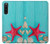 S3428 Aqua Wood Starfish Shell Case Cover Custodia per Sony Xperia 10 V