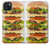 S0790 Hamburger Case Cover Custodia per iPhone 15 Plus