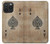 S2928 Vintage Spades Ace Card Case Cover Custodia per iPhone 15 Pro Max