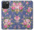 S3265 Vintage Flower Pattern Case Cover Custodia per iPhone 15 Pro Max