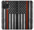 S3472 Firefighter Thin Red Line Flag Case Cover Custodia per iPhone 15 Pro Max
