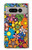 S3281 Colorful Hippie Flowers Pattern Case Cover Custodia per Google Pixel Fold