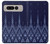 S3950 Textile Thai Blue Pattern Case Cover Custodia per Google Pixel Fold