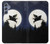 S3289 Flying Pig Full Moon Night Case Cover Custodia per Samsung Galaxy M34 5G