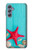 S3428 Aqua Wood Starfish Shell Case Cover Custodia per Samsung Galaxy M34 5G