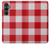 S3535 Red Gingham Case Cover Custodia per Samsung Galaxy S23 FE