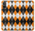 S3421 Black Orange White Argyle Plaid Case Cover Custodia per Sony Xperia 5 V