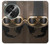 S2645 Vintage Brown Goggles Motorcycle Helmet Case Cover Custodia per OnePlus OPEN