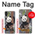 S3793 Cute Baby Panda Snow Painting Case Cover Custodia per Samsung Galaxy A05