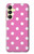 S2358 Pink Polka Dots Case Cover Custodia per Samsung Galaxy A25 5G