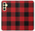 S2931 Red Buffalo Check Pattern Case Cover Custodia per Samsung Galaxy A25 5G
