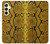 S3365 Yellow Python Skin Graphic Print Case Cover Custodia per Samsung Galaxy A25 5G