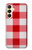 S3535 Red Gingham Case Cover Custodia per Samsung Galaxy A25 5G