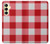 S3535 Red Gingham Case Cover Custodia per Samsung Galaxy A25 5G