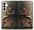 S0796 Japan Red Samurai Case Cover Custodia per Samsung Galaxy A35 5G