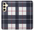 S3452 Plaid Fabric Pattern Case Cover Custodia per Samsung Galaxy S24