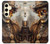 S3949 Steampunk Skull Smoking Case Cover Custodia per Samsung Galaxy S24