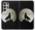 S1981 Wolf Howling at The Moon Case Cover Custodia per Samsung Galaxy S24 Ultra