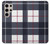 S3452 Plaid Fabric Pattern Case Cover Custodia per Samsung Galaxy S24 Ultra