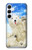 S3794 Arctic Polar Bear and Seal Paint Case Cover Custodia per Samsung Galaxy A55 5G