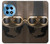 S2645 Vintage Brown Goggles Motorcycle Helmet Case Cover Custodia per OnePlus 12R