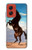 S0934 Wild Black Horse Case Cover Custodia per Motorola Moto G Stylus 5G (2024)