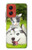 S3795 Kitten Cat Playful Siberian Husky Dog Paint Case Cover Custodia per Motorola Moto G Stylus 5G (2024)