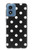S2299 Black Polka Dots Case Cover Custodia per Motorola Moto G Play 4G (2024)